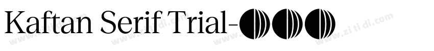 Kaftan Serif Trial字体转换